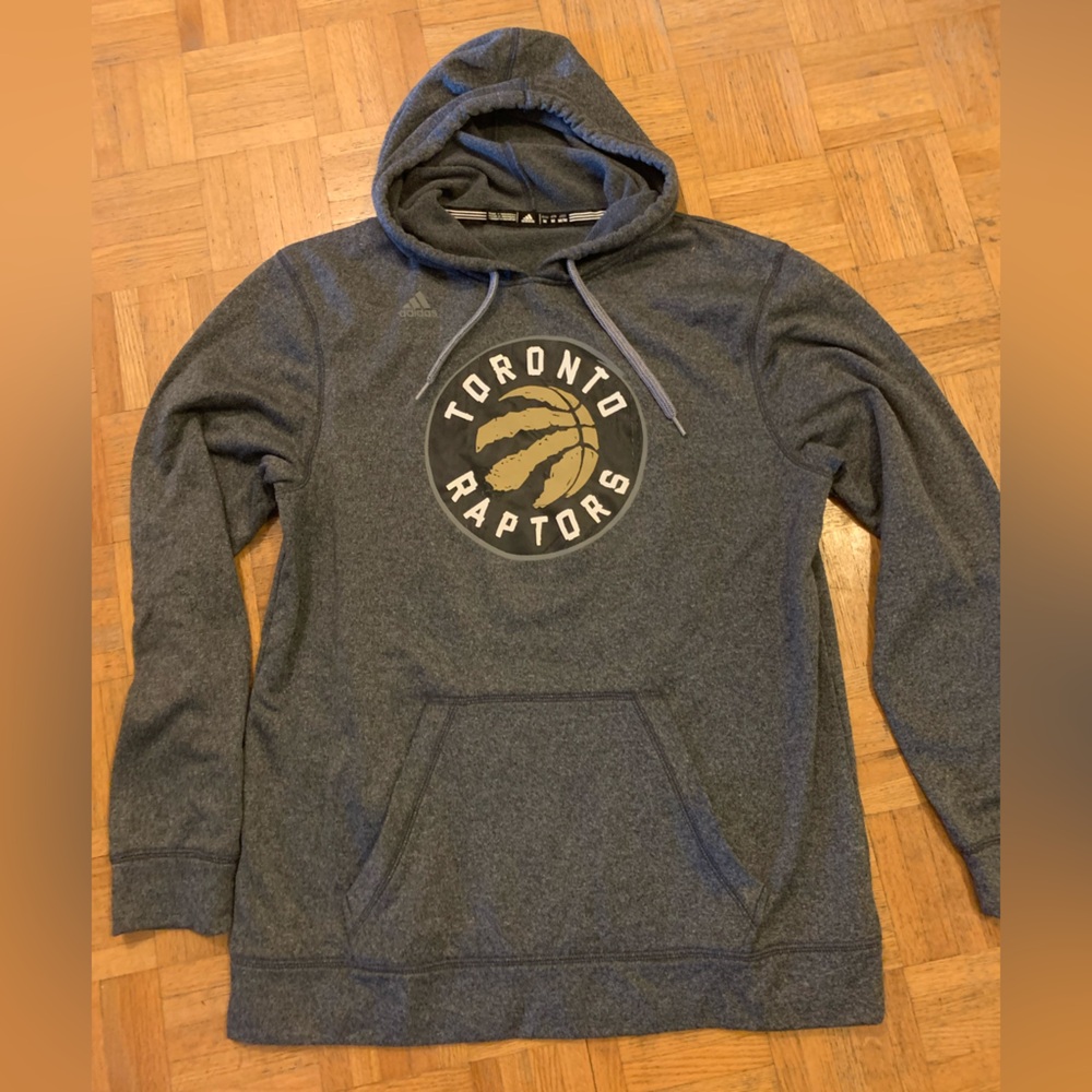 Adidas Toronto Raptors Charcoal Hoodie